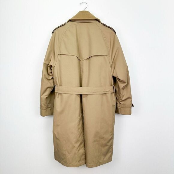 Eddie Bauer Women’s Vintage Goose Down Zip Out Lining Tan Wool Collar Trench Coa - Picture 3 of 16